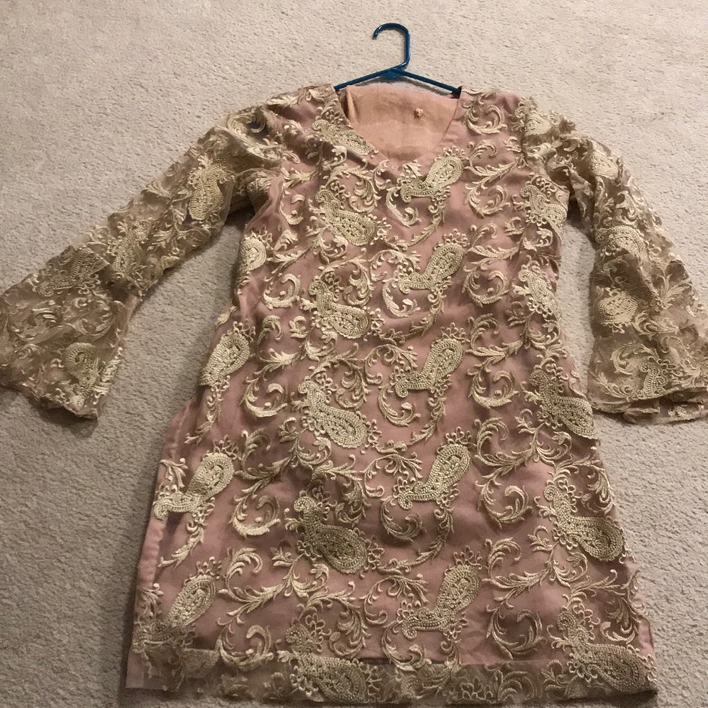 SOLD. !! Beautiful lace shirt and dupatta